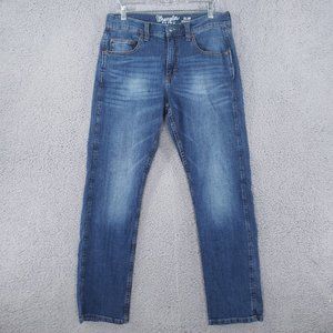 🚫SOLD🚫Wrangler retro slim straight jeans Mens 32x32 Stretch Med Washed Faded